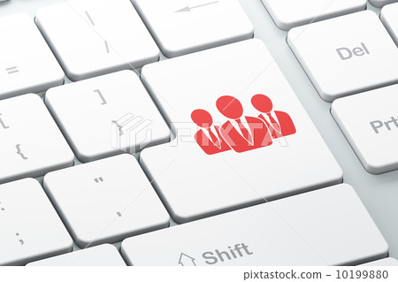 Law concept: Business People on computer keyboard background 10199880