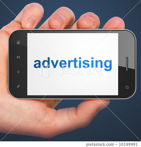 Marketing concept: Advertising on smartphone Marketing concept: Advertising on smartphone 10199991