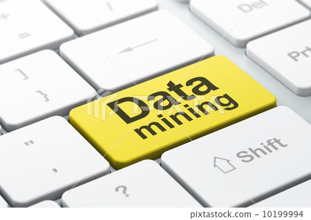 Information concept: Data Mining on computer keyboard background 10199994