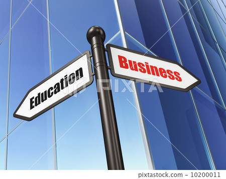 Education concept: Business Education on Building background 10200011
