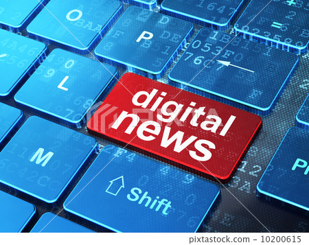 News concept: Digital News on computer keyboard background 10200615