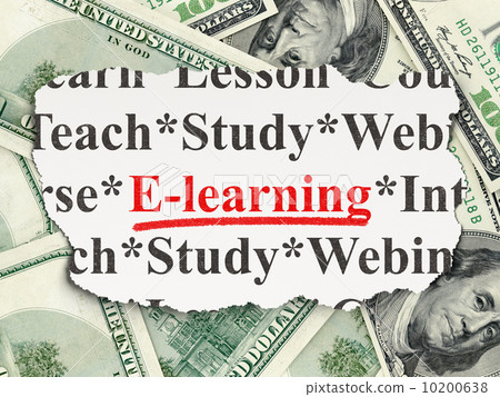Education concept: E-learning on Money background Education concept: E-learning on Money background 10200638