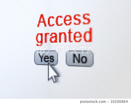 Protection concept: Access Granted on digital computer screen 10200864