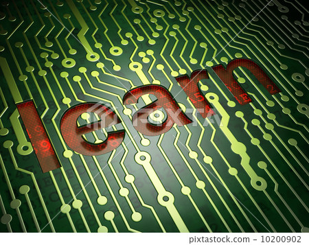 Education concept: Learn on circuit board background Education concept: Learn on circuit board background 10200902
