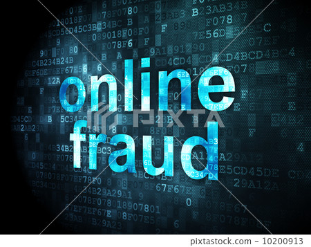 Protection concept: Online Fraud on digital background 10200913