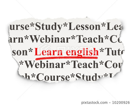 Education concept: Learn English on Paper background Education concept: Learn English on Paper background 10200926
