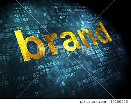 Marketing concept: Brand on digital background Marketing concept: Brand on digital background 10200928