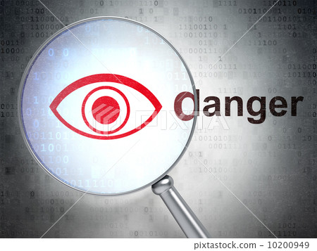 Protection concept: Eye and Danger with optical glass Protection concept: Eye and Danger with optical glass 10200949
