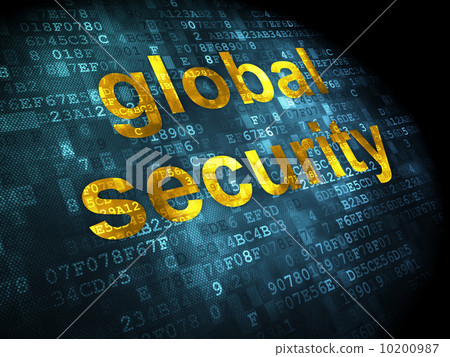 Protection concept: Global Security on digital background Protection concept: Global Security on digital background 10200987