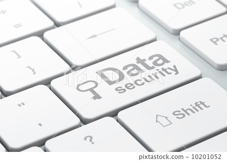 Privacy concept: Key and Data Security on computer keyboard back 10201052