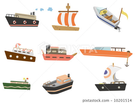 cartoon ship icon 10201514