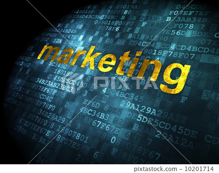 Advertising concept: Marketing on digital background 10201714