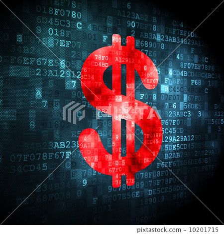 Currency concept: Dollar on digital background 10201715