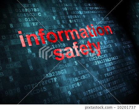 Protection concept: Information Safety on digital background 10201737