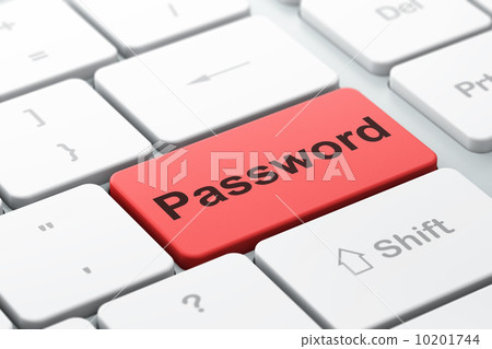 Security concept: Password on computer keyboard background 10201744