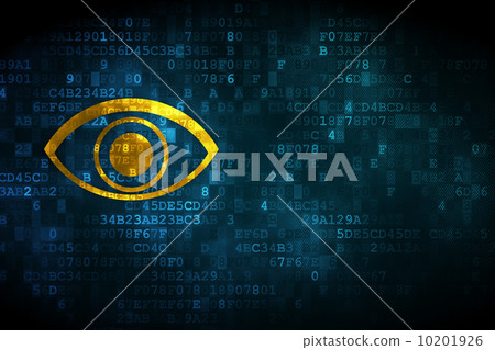 Protection concept: Eye on digital background 10201926