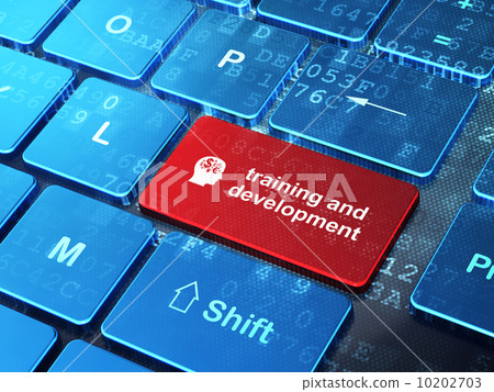 Education concept: Head With Finance Symbol and Training and Dev 10202703