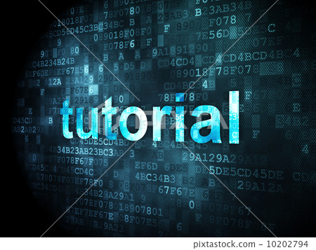 Education concept: Tutorial on digital background 10202794