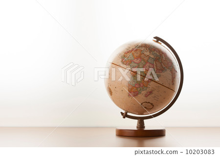 The globe placed on the desk The globe placed on the desk 10203083