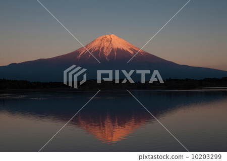 Mt. Fuji in evening landscape in autumn Tanuki Lake Mt. Fuji in evening landscape in autumn Tanuki Lake 10203299