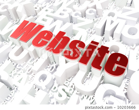 SEO web design concept: Website on alphabet background 10203666