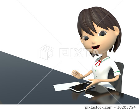 Female students using tablet terminals Female students using tablet terminals 10203754