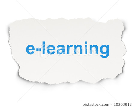 Education concept: E-learning on Paper background 10203912