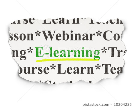 Education concept: E-learning on Paper background 10204225
