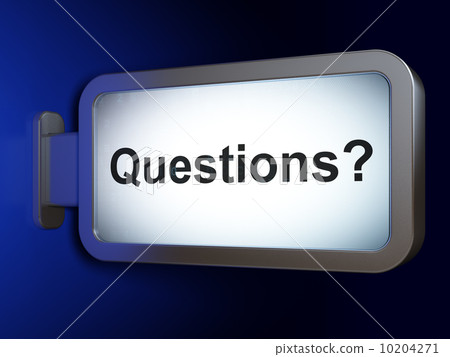 Education concept: Questions? on billboard... - Stock Illustration ...