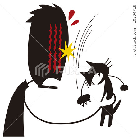 A man scratched by a cat A man scratched by a cat 10204719