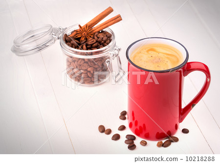 cup of Coffee on wooden vintage table cup of Coffee on wooden vintage table 10218288