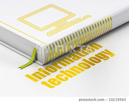 Information concept: book Computer Pc, Information Technology on white background 10219563