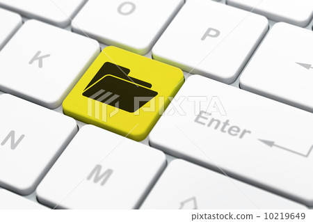 Business concept: Folder on computer keyboard background Business concept: Folder on computer keyboard background 10219649