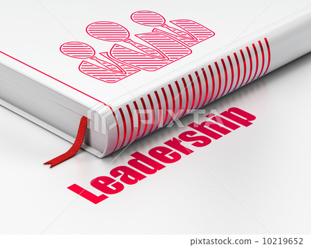 Business concept: book Business People, Leadership on white background 10219652