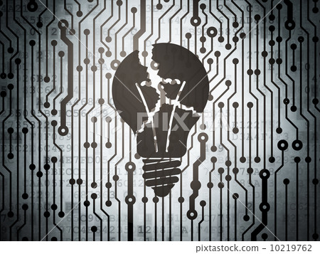 Business concept: circuit board with Light Bulb Business concept: circuit board with Light Bulb 10219762