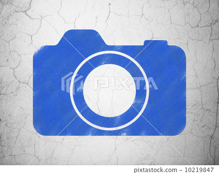 Vacation concept: Photo Camera on wall background Vacation concept: Photo Camera on wall background 10219847