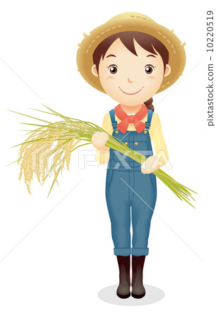 Women's straw hat illustration Women's straw hat illustration 10220519