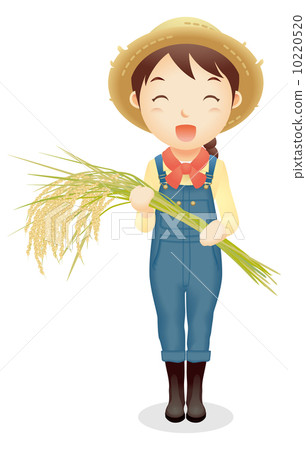 Women's straw hat illustration Women's straw hat illustration 10220520