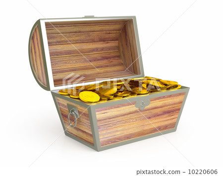 Ancient wooden treasure chest Ancient wooden treasure chest 10220606
