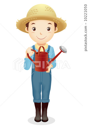 草帽的男性例證 草帽的男性例證 10221050