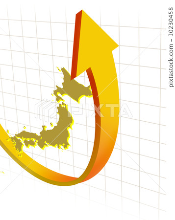 日本地圖和箭頭 10230458