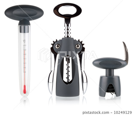Classic Corkscrew, wine thermometer and cork 10249129