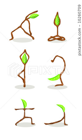 Tree cartoon of  Yoga Position 2 10260709