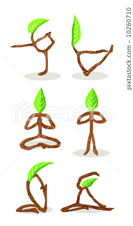 Tree cartoon of  Yoga Position 3 10260710