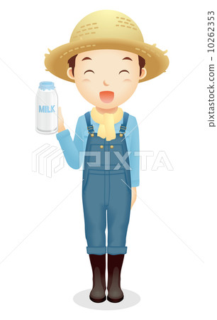 Male illustration of a straw hat Male illustration of a straw hat 10262353