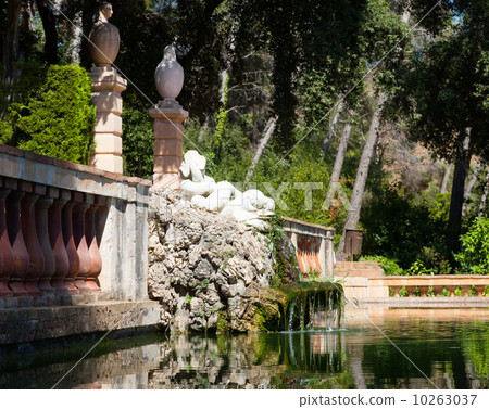 waterfall in romantic garden at Labyrinth Park waterfall in romantic garden at Labyrinth Park 10263037