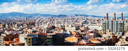 Panorama of Barcelona city from Montjuic Panorama of Barcelona city from Montjuic 10263279