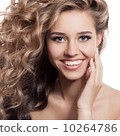 Beautiful smiling woman portrait. Isolated on white background 10264786