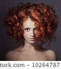 Fashion Portrait. Beautiful Woman. Curly Hair. 10264787