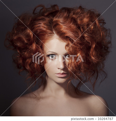 Fashion Portrait. Beautiful Woman. Curly Hair. 10264787